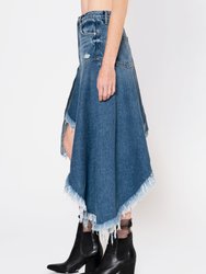 Mandy Asymmetrical Denim Skirt - San Antonio