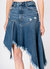 Mandy Asymmetrical Denim Skirt - San Antonio