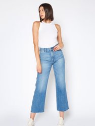 Queen Wide Leg Crop Jeans In Lawrence