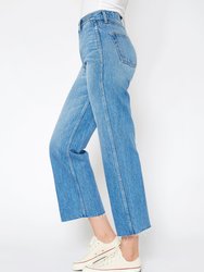 Queen Wide Leg Crop Jeans In Lawrence