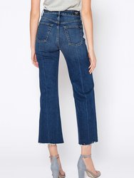 Queen Wide Leg Crop Jeans In Thunder