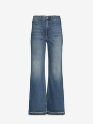 Queen Wide Leg Destroyed Patch Jeans