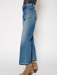 Queen Wide Leg Destroyed Patch Jeans