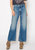 Queen Wide Leg Destroyed Patch Jeans