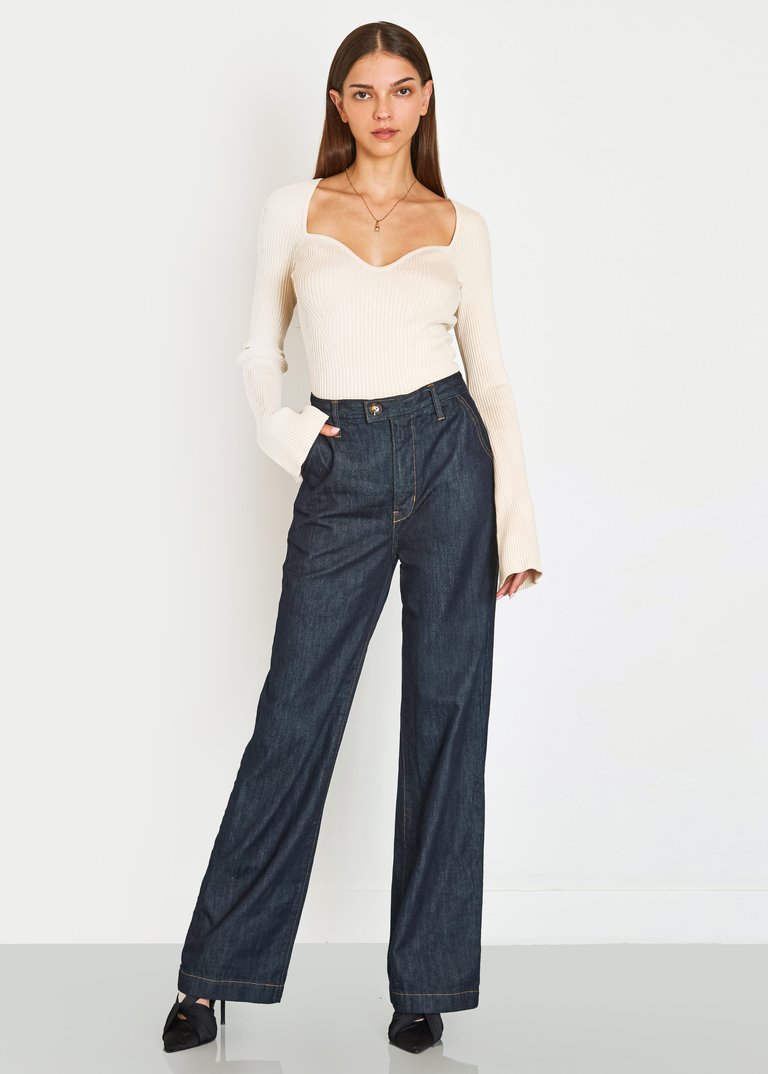 Quinn Trouser Wide Leg Jeans - Sparks