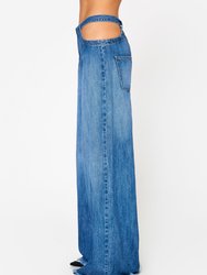 Salina High Rise Cut Out Detail Wide Leg Jeans