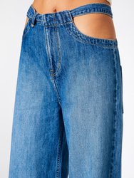 Salina High Rise Cut Out Detail Wide Leg Jeans