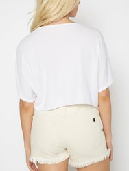 Slouch Wide Scoop Neck Cropped Tee