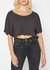 Slouch Wide Scoop Neck Cropped Tee