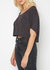 Slouch Wide Scoop Neck Cropped Tee