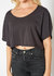 Slouch Wide Scoop Neck Cropped Tee