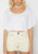 Slouch Wide Scoop Neck Cropped Tee