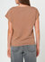 Supima Cotton Cap Sleeve V Neck Tee - Carmel