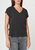 Supima Cotton Cap Sleeve V Neck Tee - Vintage Black - Vintage Black