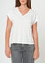 Supima Cotton Cap Sleeve V Neck Tee - Vintage White - Vintage White