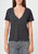 Supima Cotton Deep V Neck Tee - Vintage Black