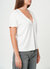 Supima Cotton Deep V Neck Tee - Vintage White