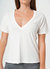 Supima Cotton Deep V Neck Tee - Vintage White