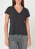 Supima Cotton V Neck Tee - Vintage Black - Vintage Black