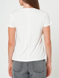 Supima Cotton V Neck Tee - Vintage White