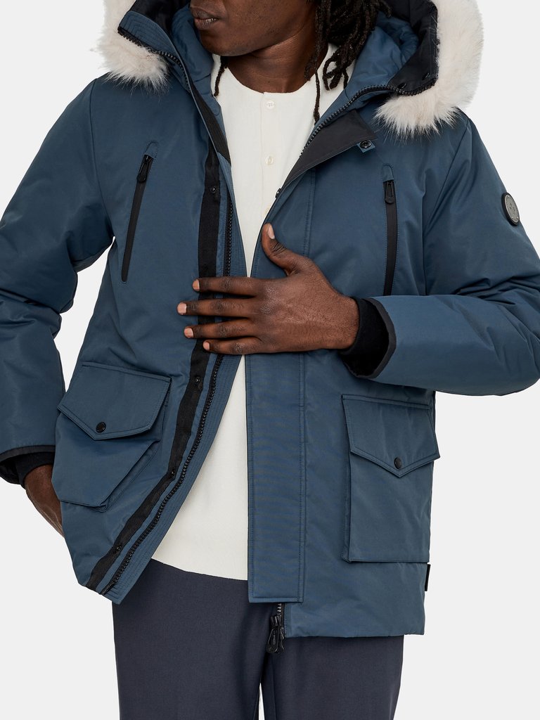 TITAN Mid Length Parka with Fixed Hood and Removable Faux Fur