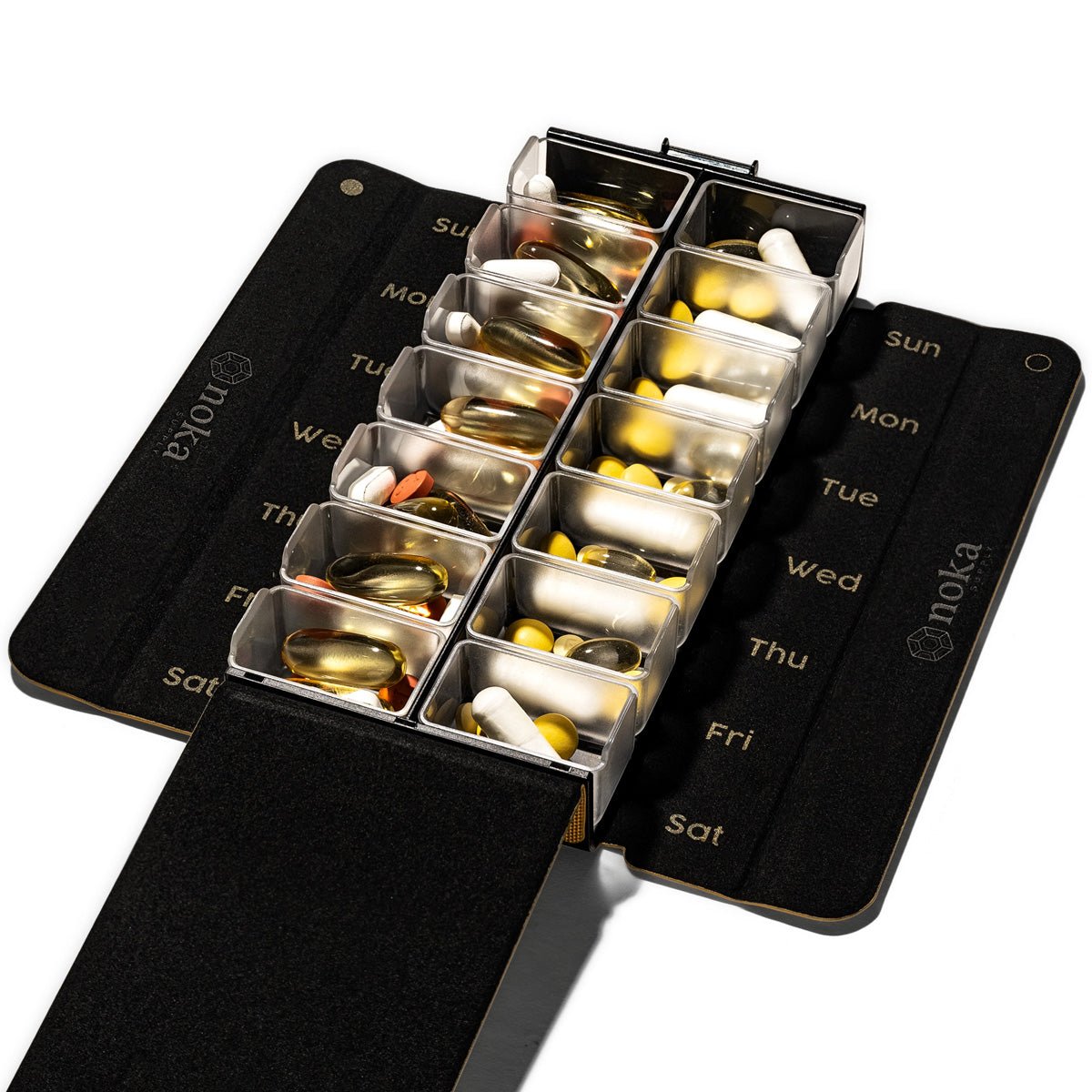 Nokabox Weekly Pill Organizer // Twice A Day (White) - Noka Supply