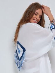 Evil Eye Kaftan - White