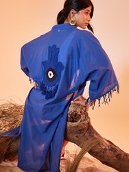 Hamsa Hand Kaftan - Blue