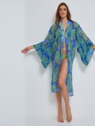 Leaf Kimono - Blue