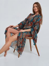 Leaf Kimono - Dark Multicolor