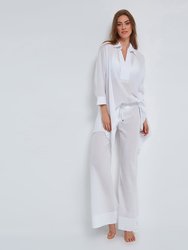 Pull-on Trousers - Organic Cotton - White