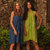 Ruffled Dress In Organic Cotton - Green