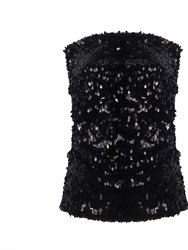 Sequined Party Strapless Top