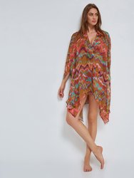 Zig-Zag Tunic in Dark Multicolor