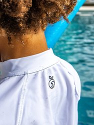 Kid's Unisex Long Sleeve Zipper Front Sustainable Rash Guard