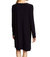 Long Sleeve Crew Dress To Knee In Black