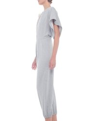 Rectangle Jog Jumpsuit In Heather Grey