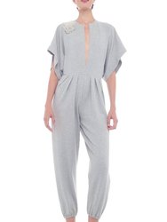 Rectangle Jog Jumpsuit In Heather Grey - Heather Grey