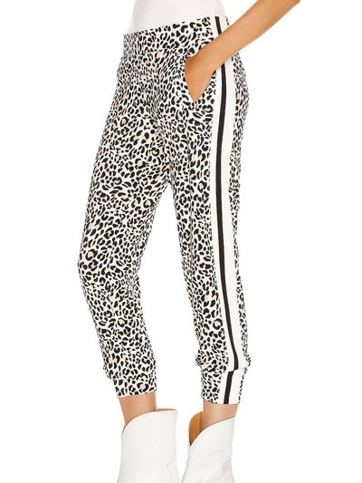 Norma Kamali Side Stripe Jog Pant In Baby Leopard/offset Stripe product