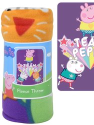 Peppa Pig Fleece Throw - Team Peppa