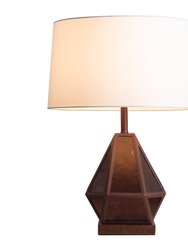 Artifact Natural Mica Table Lamp with Nightlight - 22", Gunmetal, Charcoal Gray, 4-way rotary switch