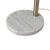 Concord Bone Porcelain Shade 3 Light Arc Floor Lamp - 85", Weathered Brass & Walnut, Dimmer Switch