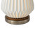 Concord Bone Porcelain Table Lamp - 28", White and Walnut, 4-Way Rotary Switch