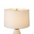 Concord Bone Porcelain Table Lamp - 28", White and Walnut, 4-Way Rotary Switch