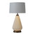 Concord Bone Porcelain Table Lamp - 28", White and Walnut, 4-Way Rotary Switch