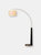 Coronado 1 Light Arc Floor Lamp - Matte Black & Satin Nickel