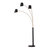 Culver 3 Light Arc Floor Lamp - 86", Matte Black & Weathered Brass, Dimmer Switch