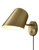 Culver Wall Sconce - Brushed Brass, plug-in, On/Off Switch