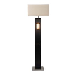 Deus Ex Machina Floor Lamp with Nightlight feature - 60", Espresso finish, 4-Way Rotary Switch, Edison LED bulb