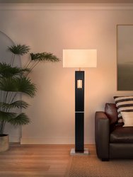 Deus Ex Machina Floor Lamp with Nightlight feature - 60", Espresso finish, 4-Way Rotary Switch, Edison LED bulb